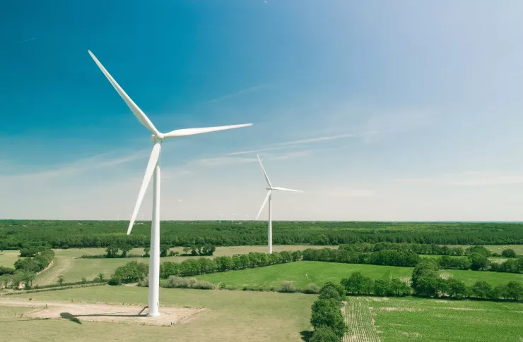 turbina wiatrowa na lądzie 